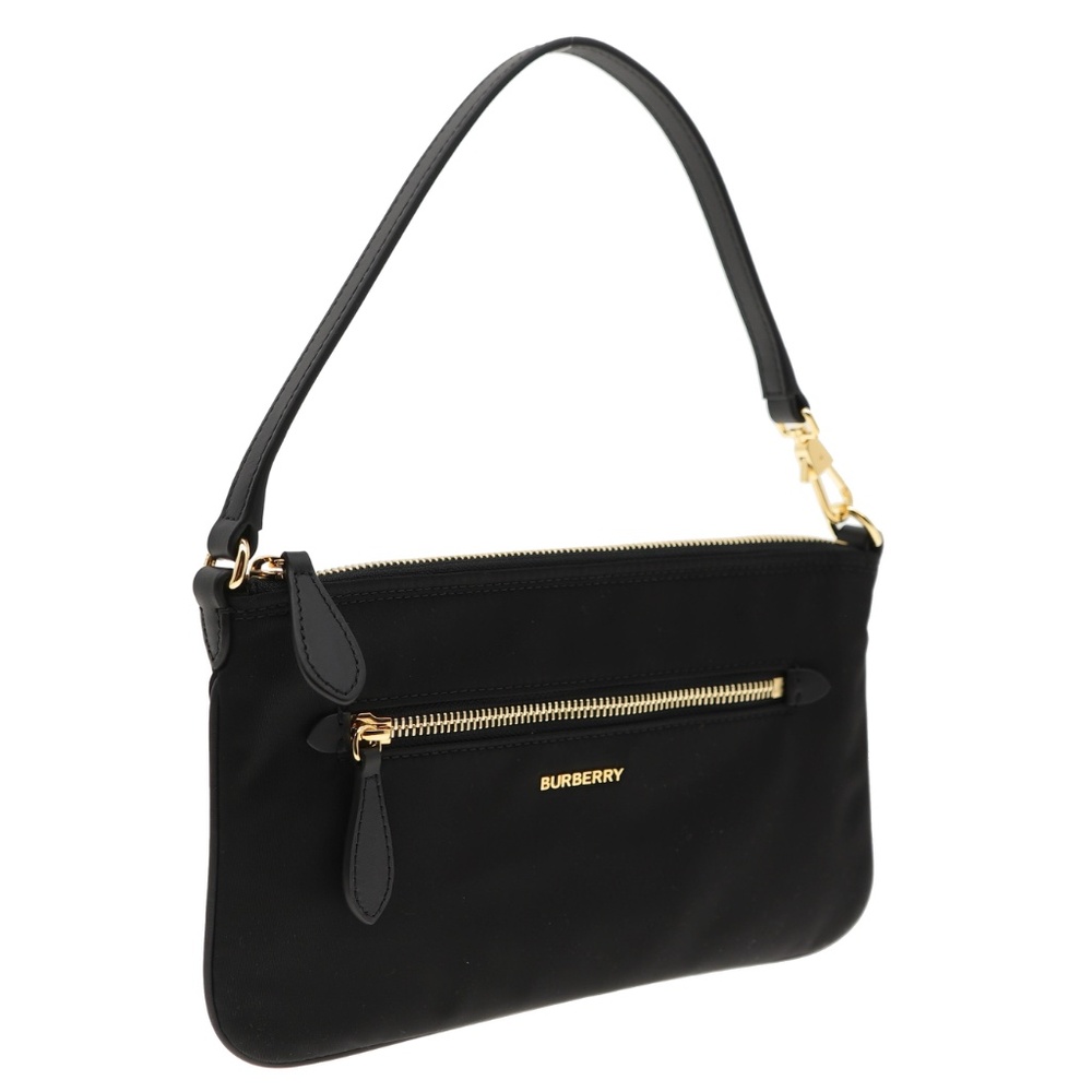 Burberry Pouch Handbag Black Nylon New - Picture 2 of 5